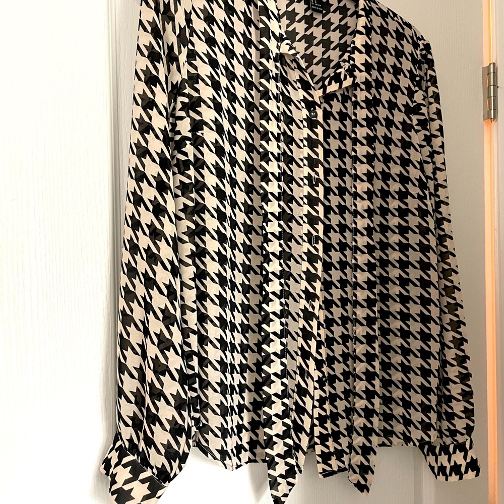 Houndstooth Blouse